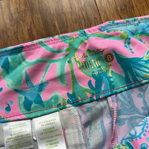 Lilly Pulitzer Pink and Blue Patterned Jeggings - Picture 2 of 6